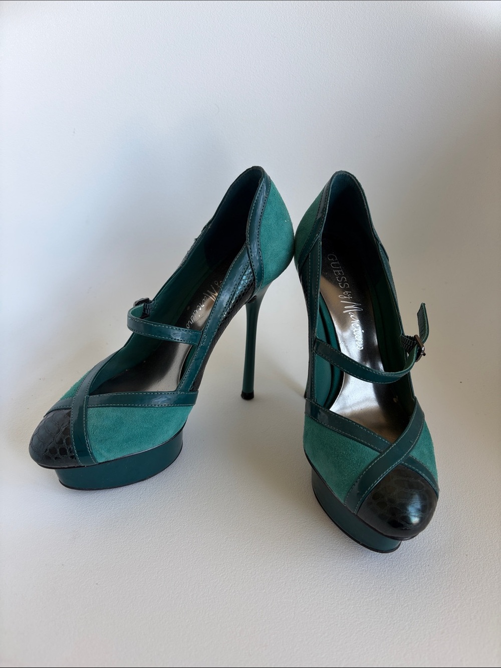 Guess Green Platform Heels